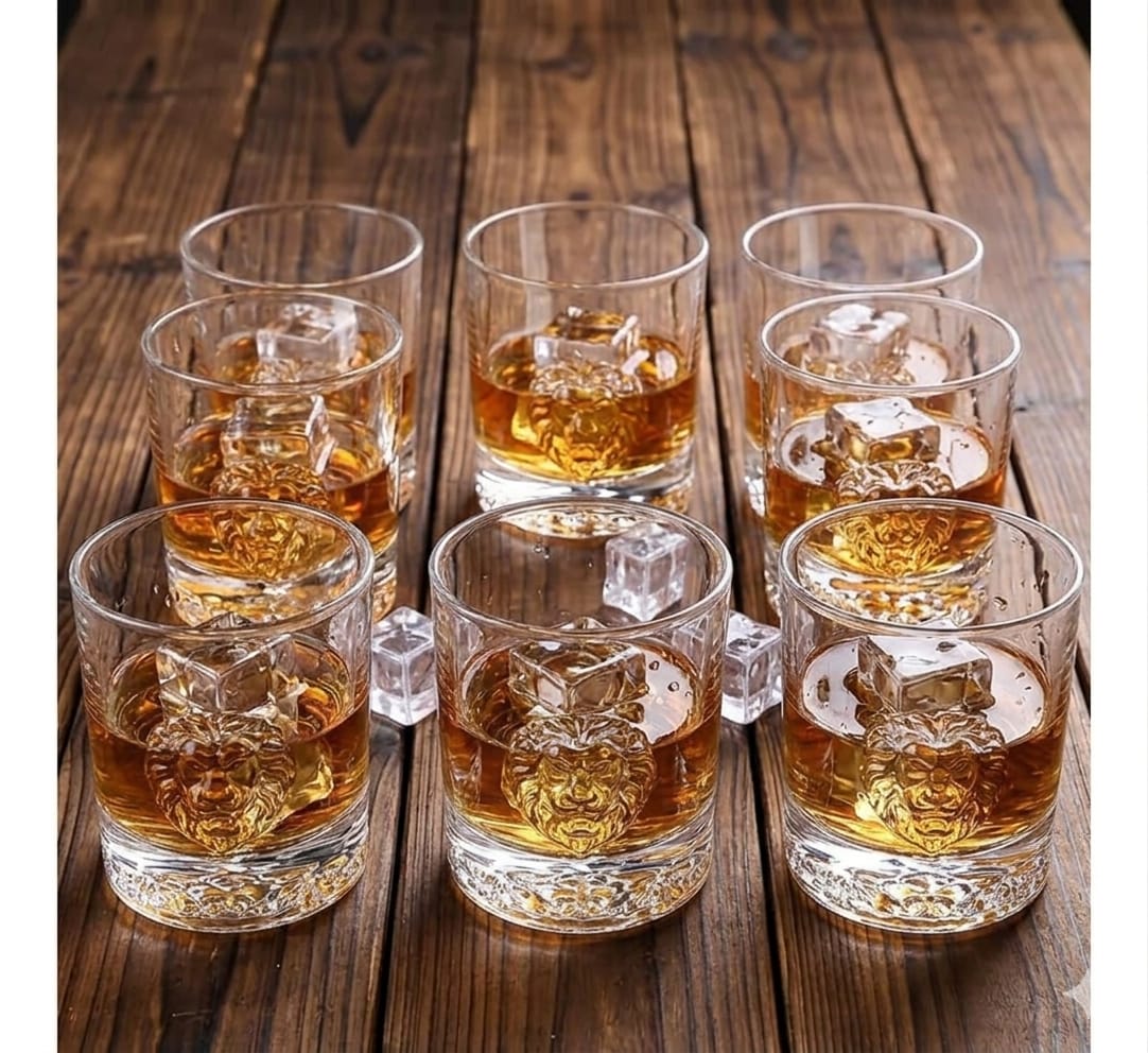Lion Base Whiskey Glass Gift Set of 6 for Men (310 ml)  - image 3