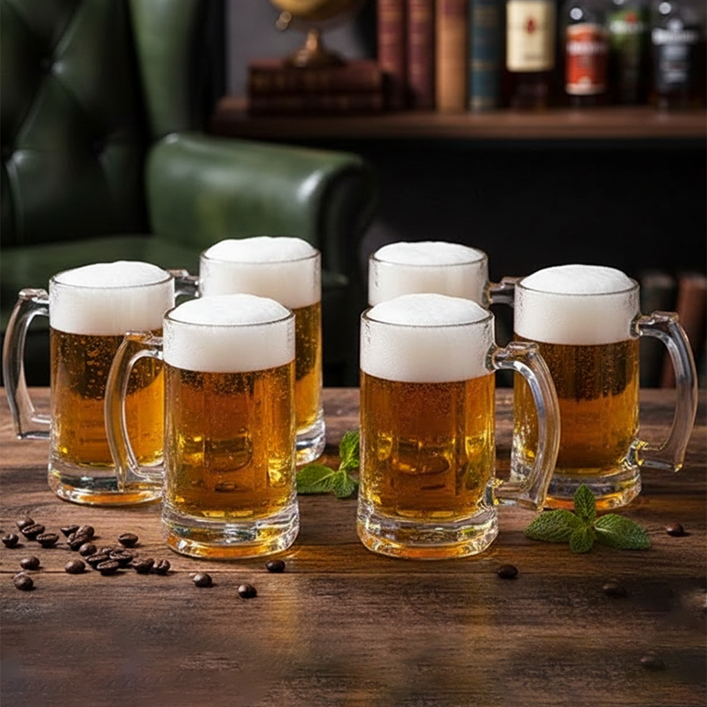Beer Mug Set of 6, 400 ml Each - image 4