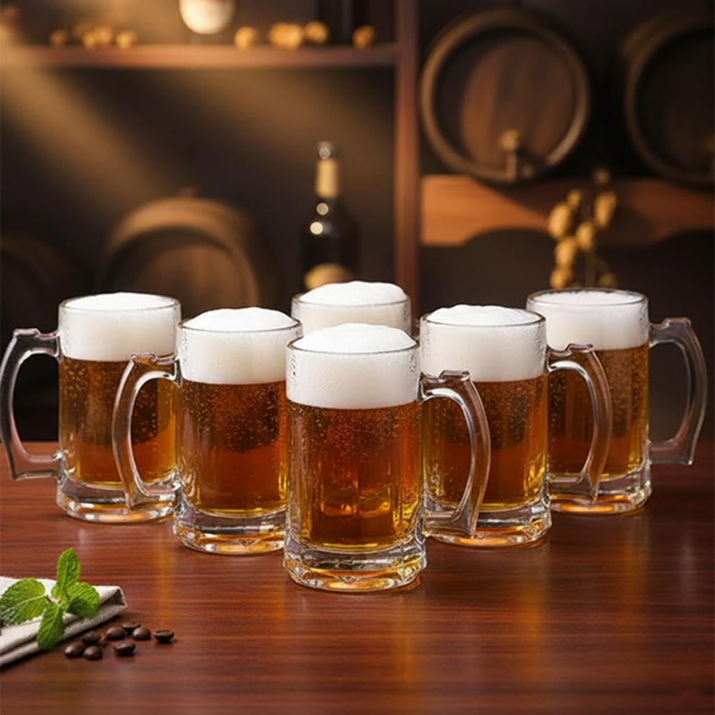 Beer Mug Set of 6, 400 ml Each - image 3