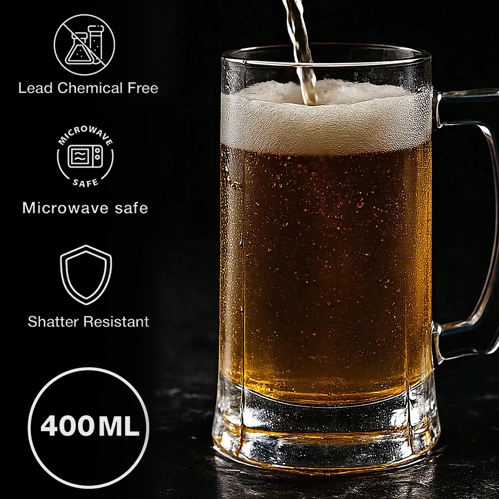 Beer Mug Set of 6, 400 ml Each - image 2