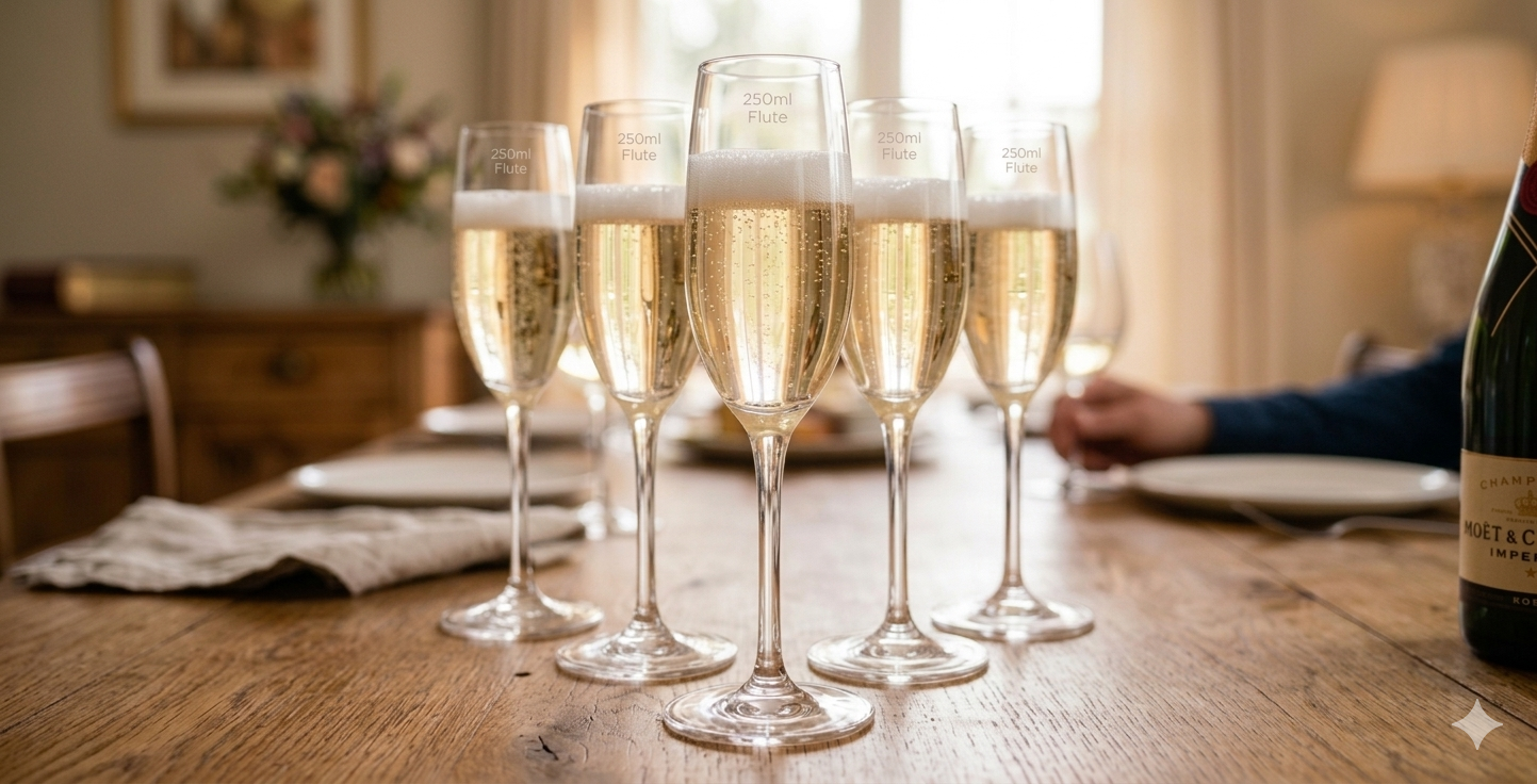 Champagne Flutes Set of 6 - 250ml  - image 1