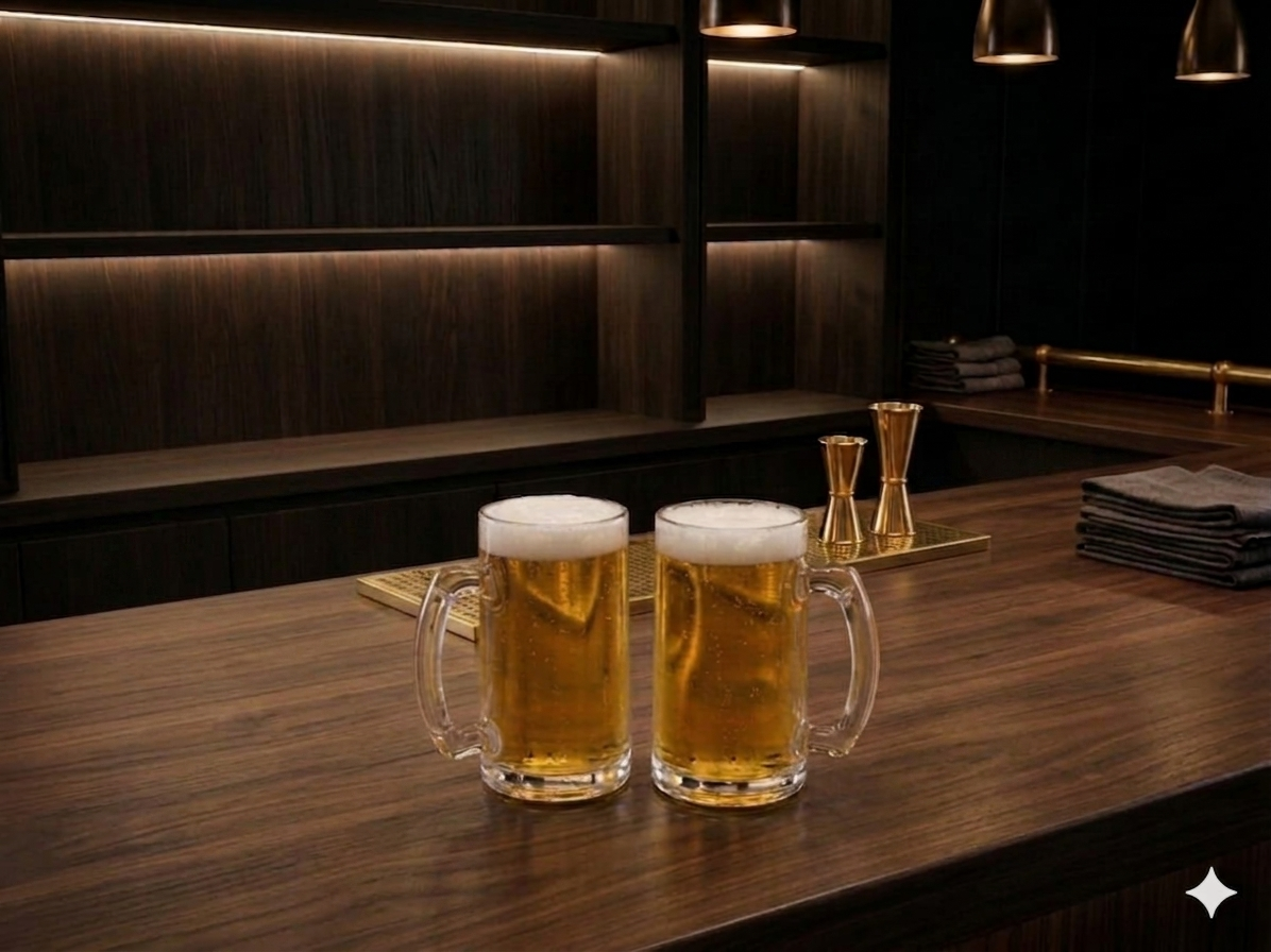 Beer Mug Set of 2, 380 ml Each - image 1