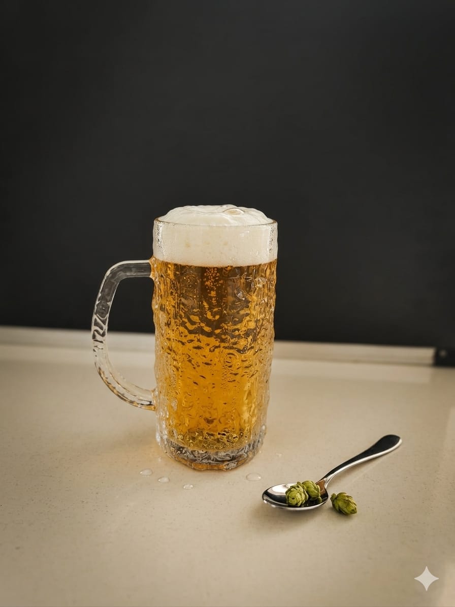 480ml Hammered Glass Beer Mug - Set of 6 - image 1