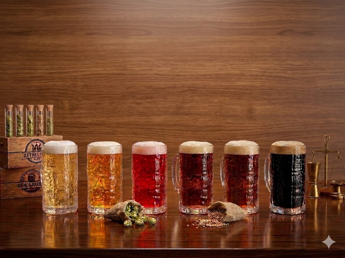 480ml Hammered Glass Beer Mug - Set of 6 - image 2