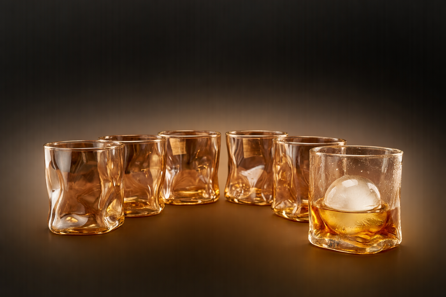300 ml Wavy Whisky Glass Set of 6  - image 1