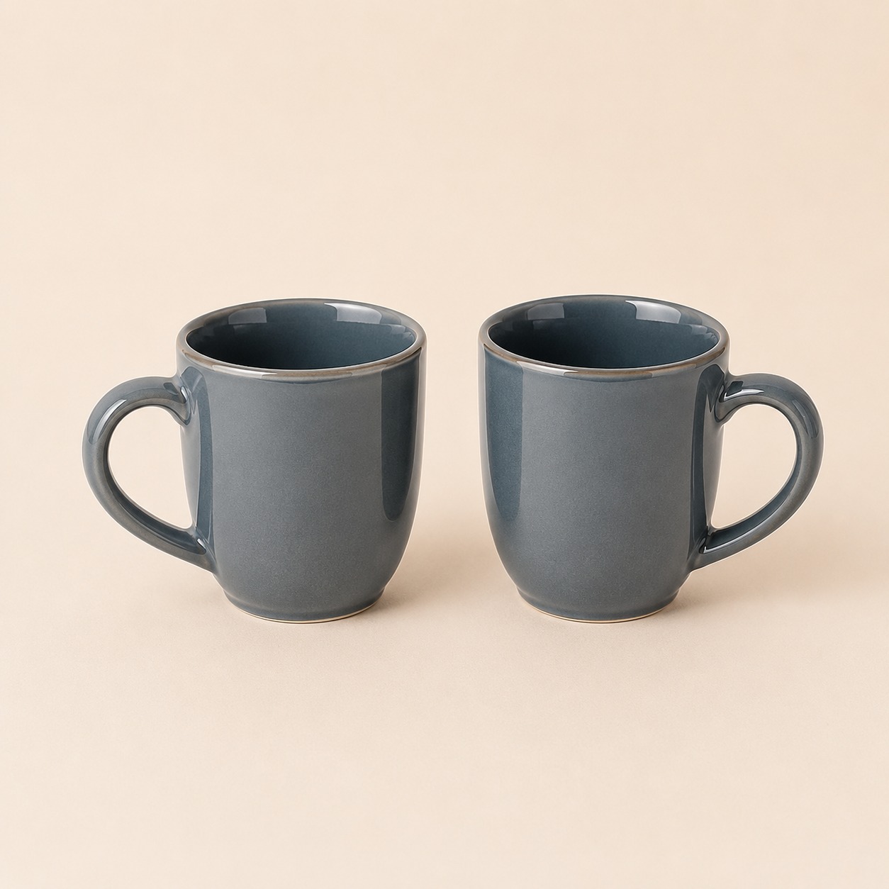 Gray Blue - Set of 2 Ceramic Coffee Mug  - image 2