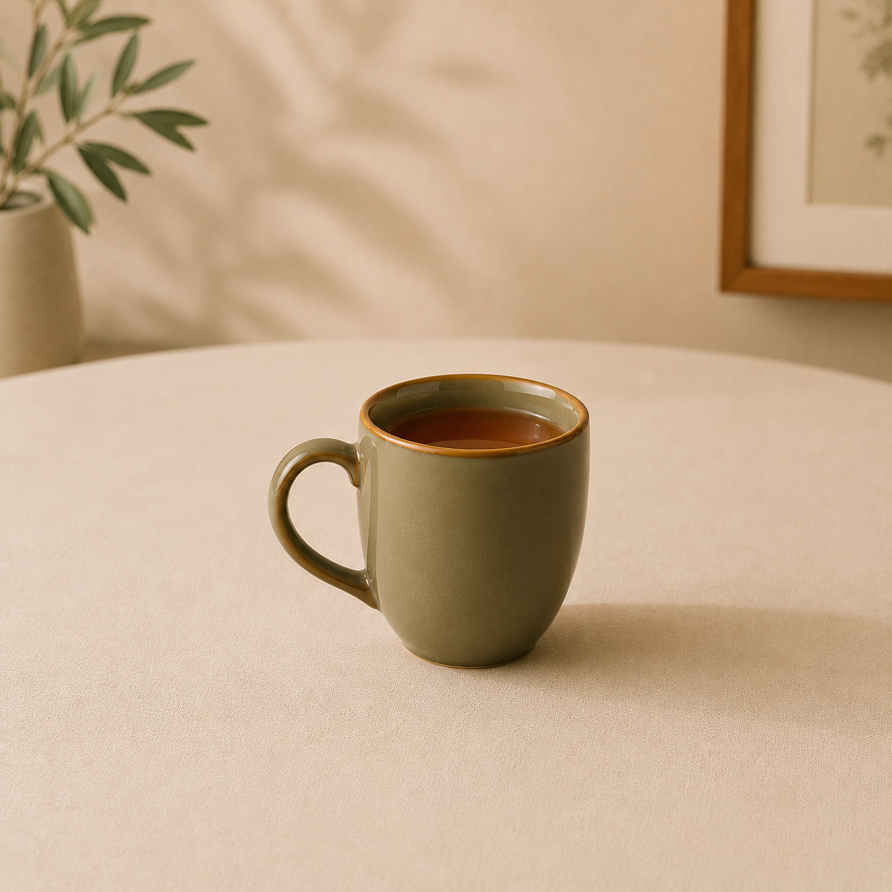 Olive Green - Set of 6 Ceramic Coffee Mug  - image 5