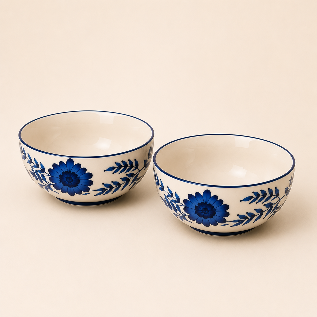 Blue - Set of 2 Pcs Ceramic Serving Bowls Bowls  - image 1