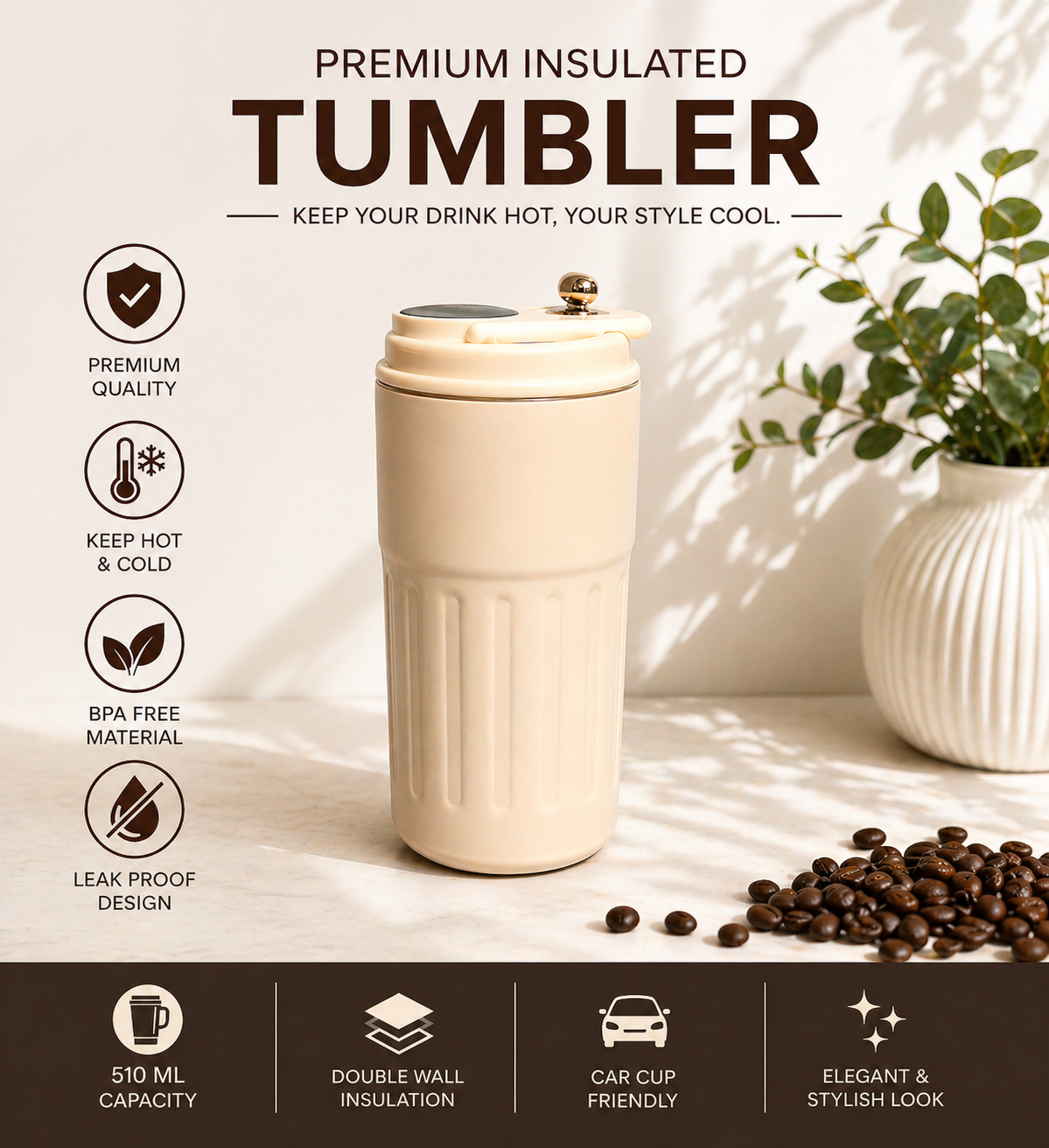 510 ml Vacuum Insulated Travel Cup - image 4